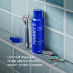 Harry's Plus Shaving Kit for Men - Premium Handle, 5 Razor Blade Cartridges, Foaming Shave Gel, and Travel Blade Cover - TSA Approved Travel Essentials - Advanced Pivoting System - Clay