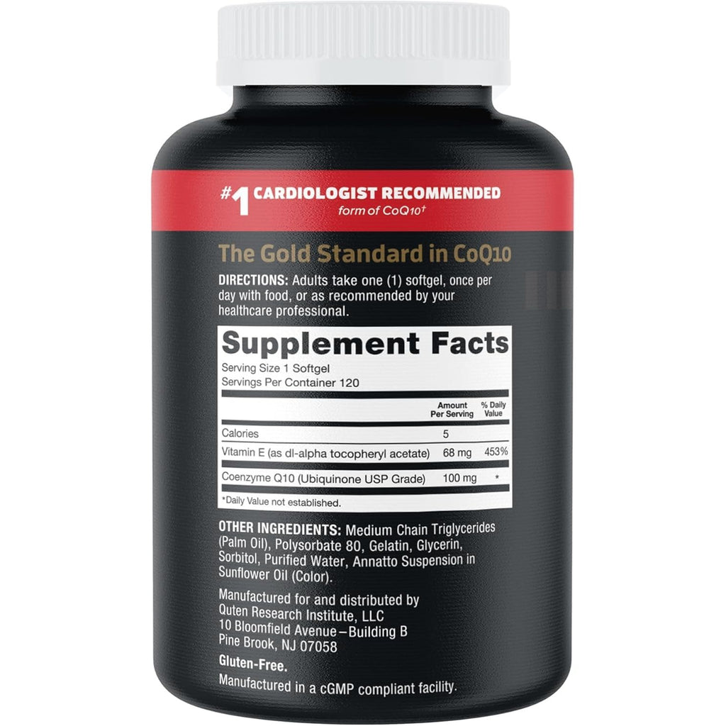 Qunol Ultra CoQ10 100mg, 3X Better Absorption, Antioxidant, 120 Softgels | #1 Cardiologist Recommended Supplement for Heart Health, Coenzyme Q10 Supplement to support Vascular Health & Cellular Energy