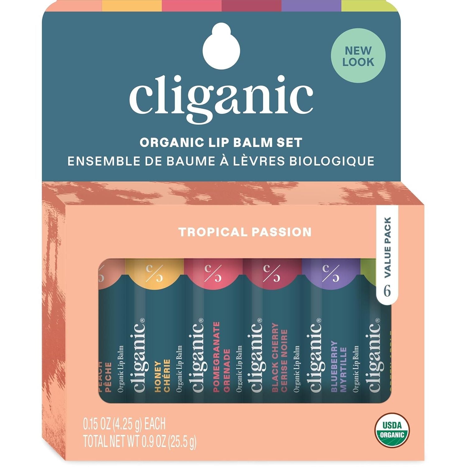 Buy now Cliganic Organic Lip Balm Set (6 Flavors) - 100% Natural Hydrating, Moisturizing for Dry Cracked Lips, for Men & Women 6 Count (Pack of 1) Tropical Passion at indiglob india