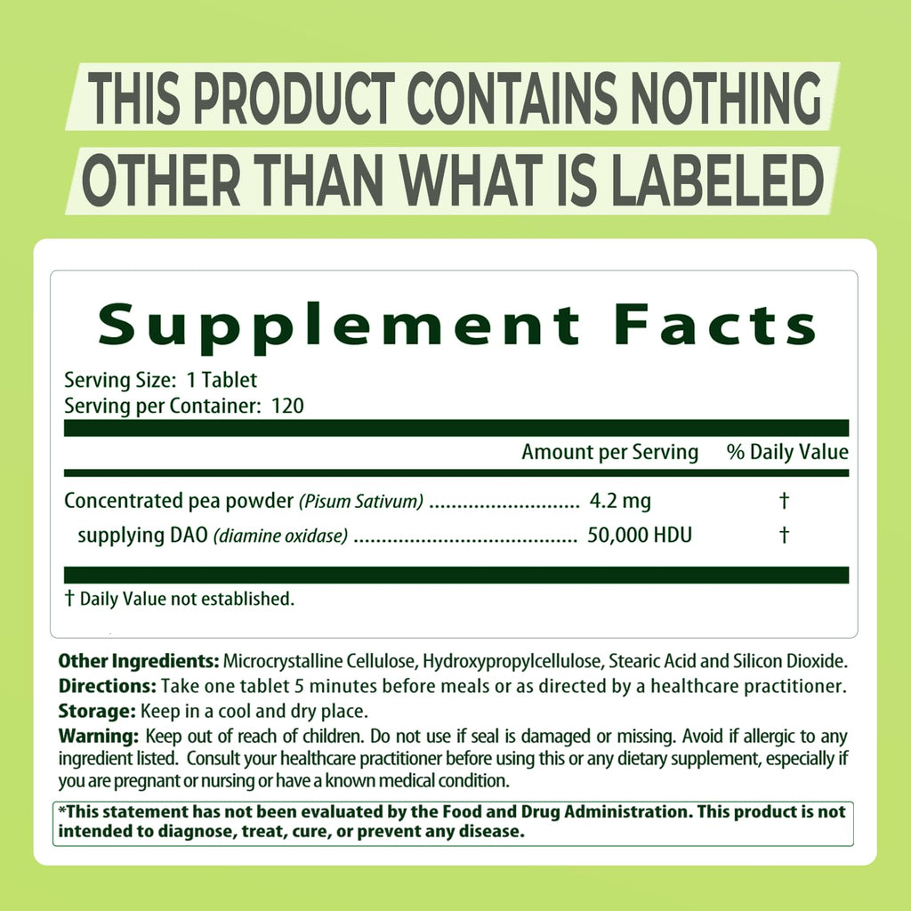 MAX DAO Enzyme Supplement, 120 Extended ReleaseTablets