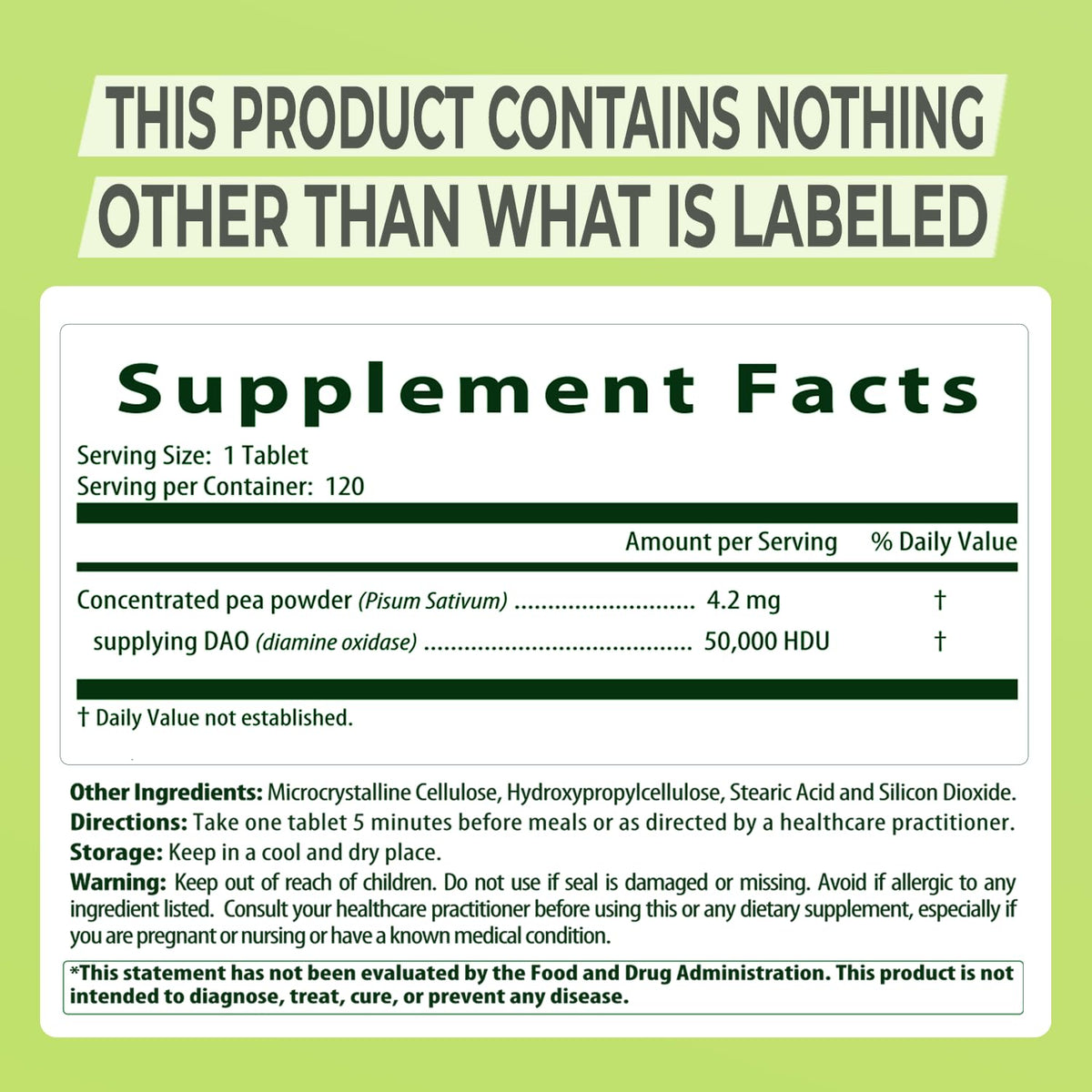 MAX DAO Enzyme Supplement, 120 Extended ReleaseTablets
