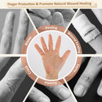 Silicone Finger Cots - Gel Finger Protectors Non Latex, Reusable Fingertip Bandages Covers for Thumb, Cuts, Wounds, First Aid Care, Assorted Sizes