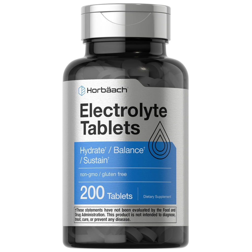 Horbäach Electrolyte Tablets | 200 Count | Helps Hydration & Balance