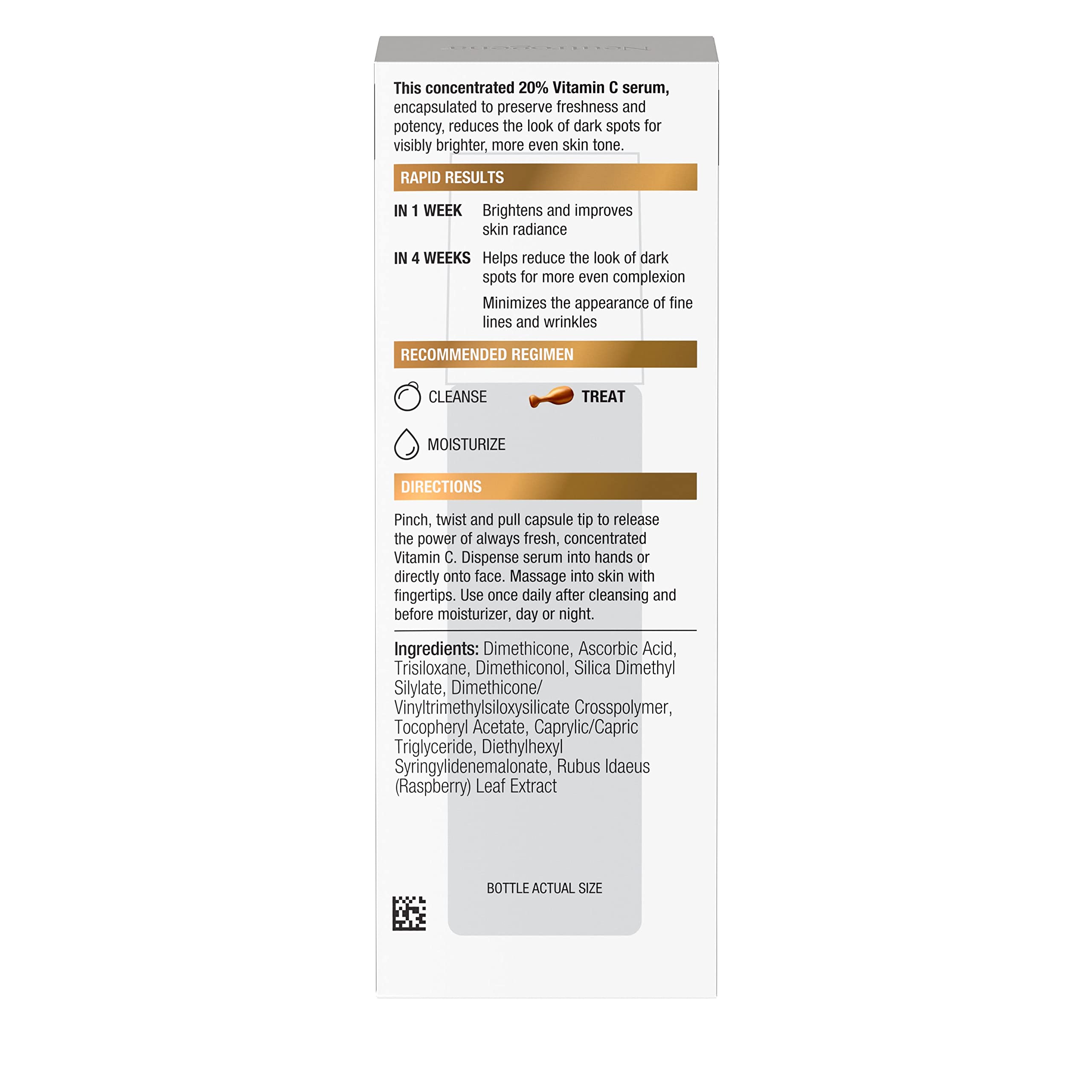 Buy now Neutrogena Rapid Tone Repair 20% Vitamin C Brightening Serum Capsules, Antioxidant Face Serum to Brighten Look of Dark Spots & Even Skin Tone, Oil-Free, 30 Serum Capsules at indiglob india