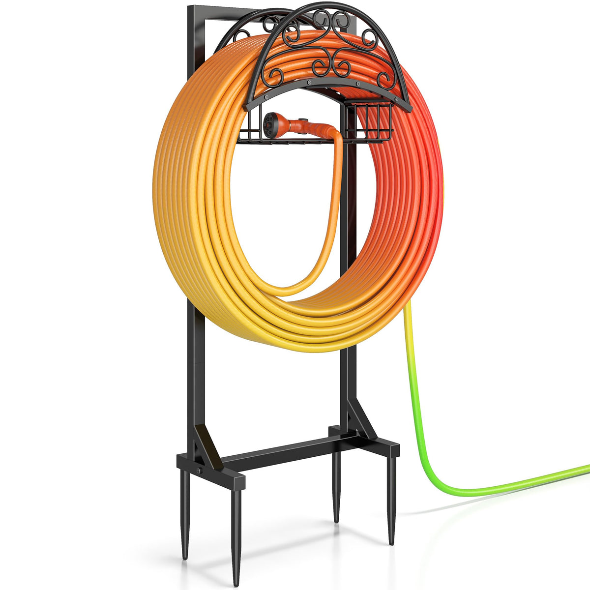 Garden Hose Holder, Rustproof Water Hose Reel for Outside