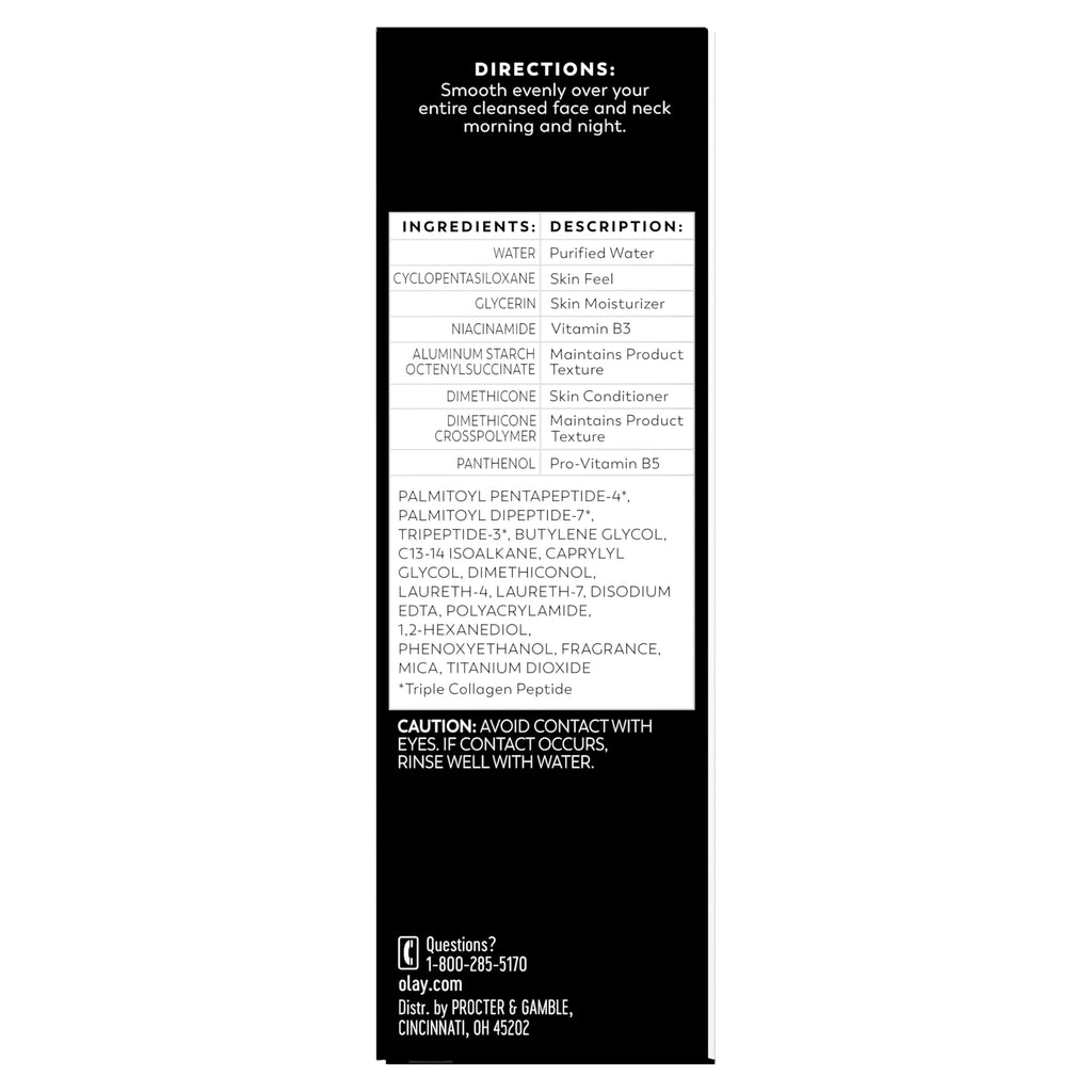 Olay Regenerist Micro-Sculpting Serum, Face Serum for Women, Fragrance-Free, Anti-Aging, Anti-Wrinkle, Firming Skin Care - Triple Collagen Cream, Peptide, Niacinamide, 1.7 Oz