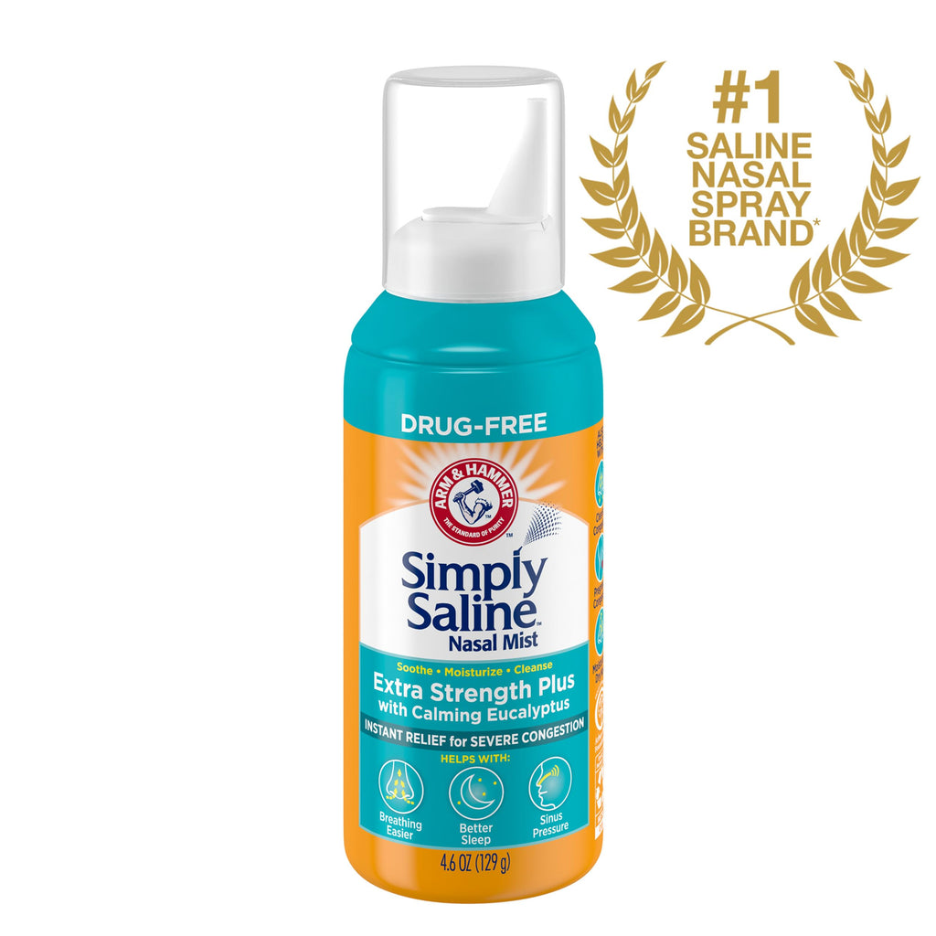Buy now ARM & Hammer Simply Saline Extra Strength Plus Eucalyptus Nasal Mist for Severe Congestion, 4.6 oz at indiglob india