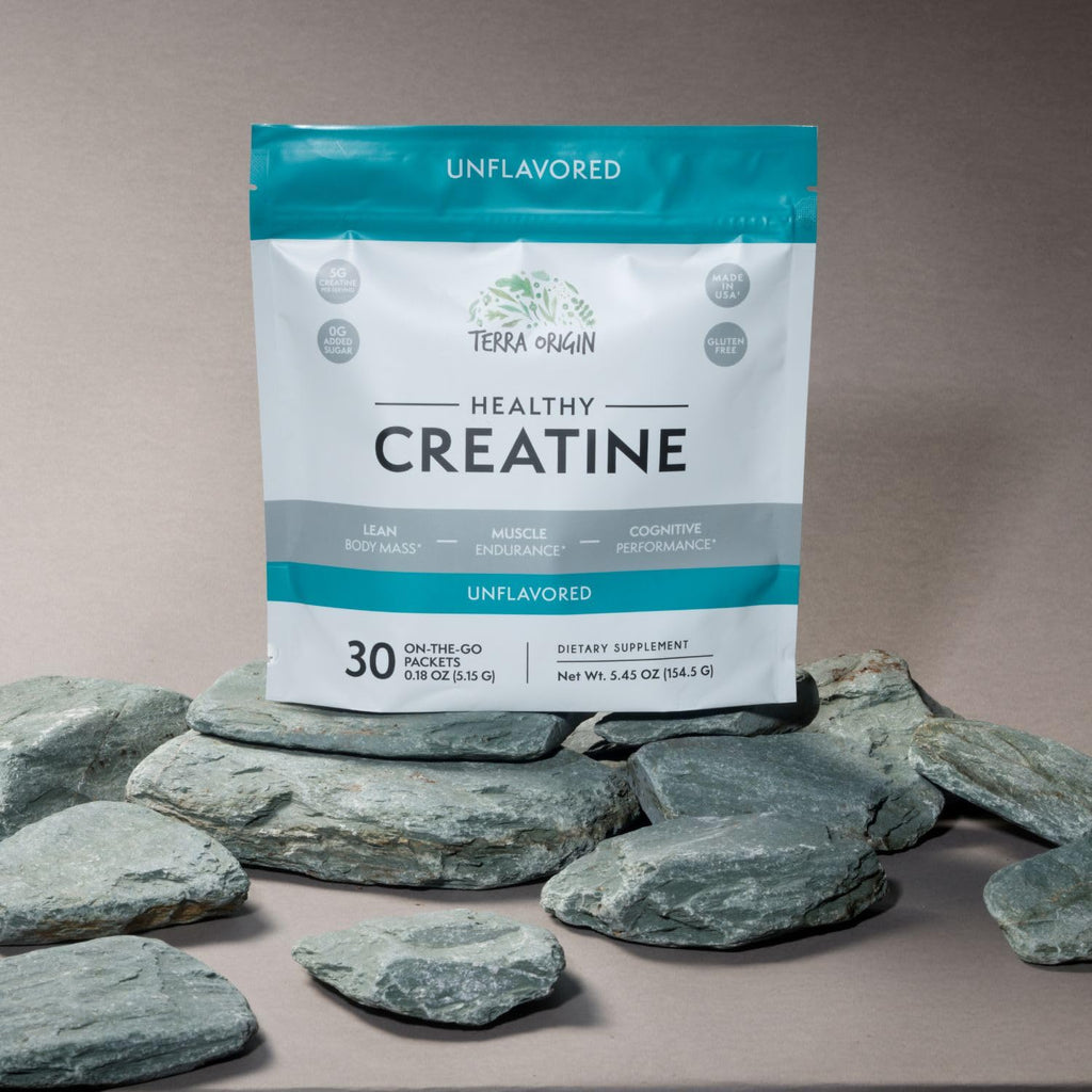TERRA ORIGIN Healthy Creatine Micronized Monohydrate Powder | 30 Stick Packs | Support for Muscle and Cognitive Performance* | Supplement for Women and Men | Unflavored, Gluten Free, Zero Sugar