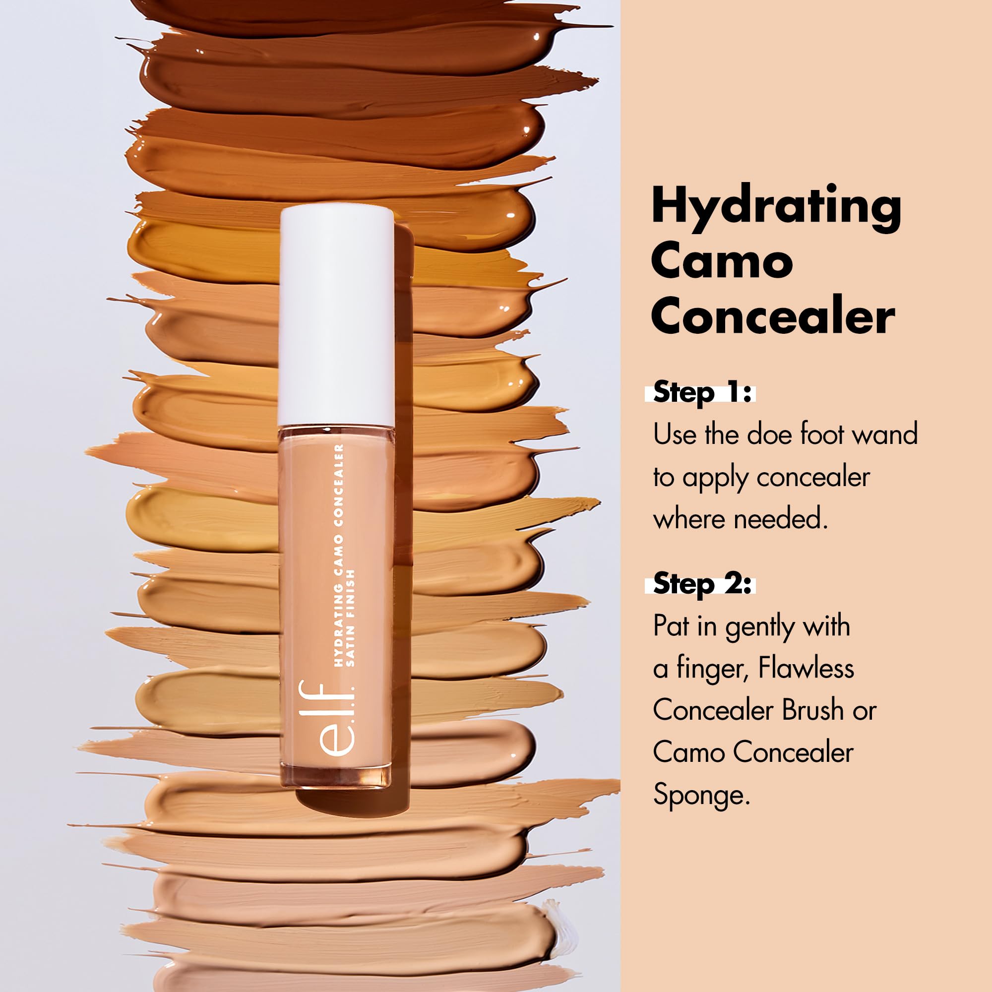 Buy now e.l.f. Hydrating Camo Concealer, Covers Blemishes & Under-Eye Circles, Full-Coverage & Delivers A Satin Finish, Vegan & Cruelty-Free, Light Ivory at indiglob india