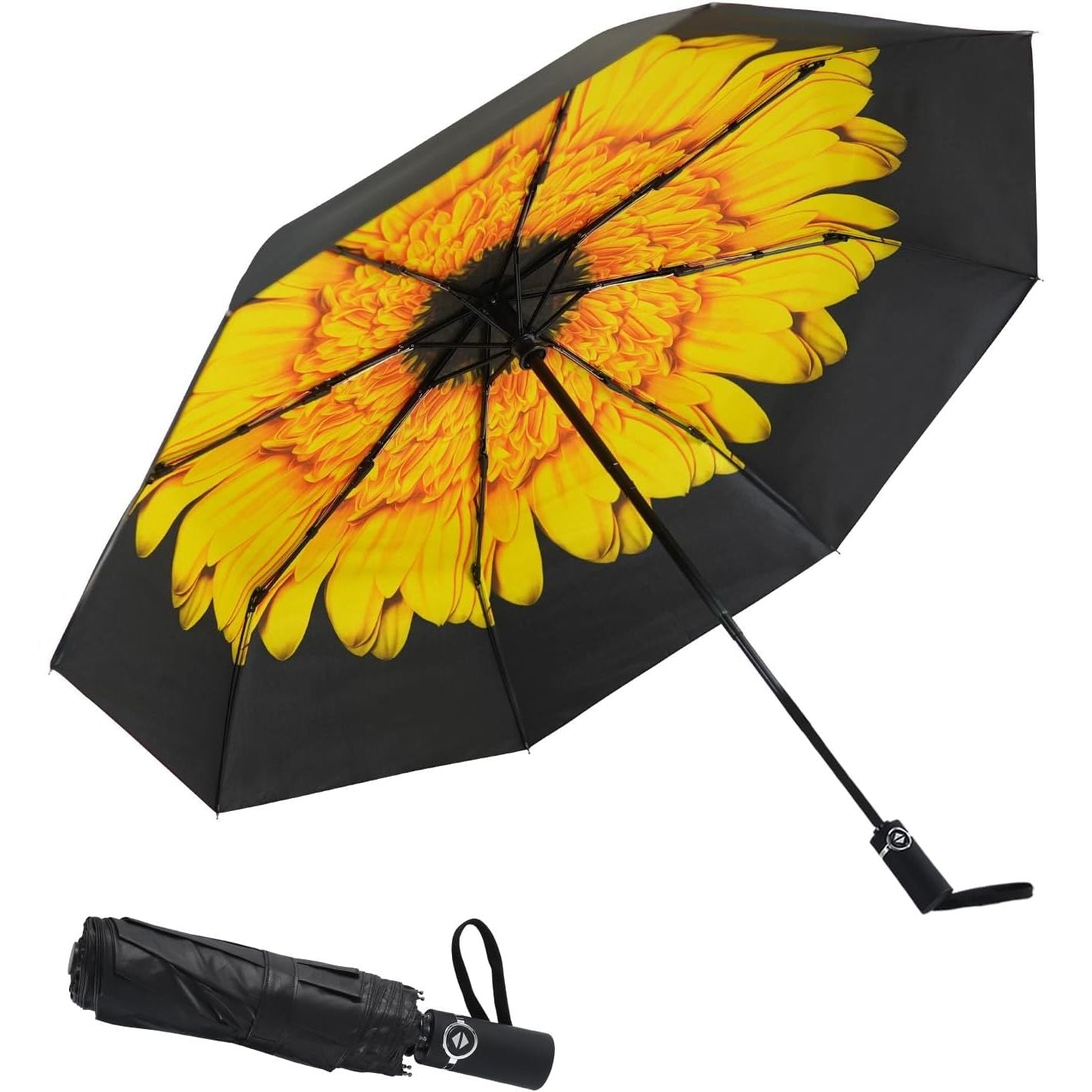 Buy now SY COMPACT Travel Umbrella Windproof Factory outlet Compact Automatic Umbrellas for Rain Compact Small UV Sun Protection Umbrella Durable Waterproof Lightweight-Fits Backpack Car Purse flower yellow at indiglob india