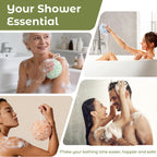 Yolaist Loofah Sponge 4 Pack, Exfoliating Body Scrubber for Shower, Soft Bath Sponges with Hanging Loop, 60G Gentle Loofah for Women Men (Pastel Colors)