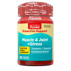 Tylenol Proactive Support Muscle & Joint Supplements + Stress, 30 ct | Drug-Free, Tamarind + Turmeric Supplement, Sceletium Extract, Improves Joint Comfort & Flexibility