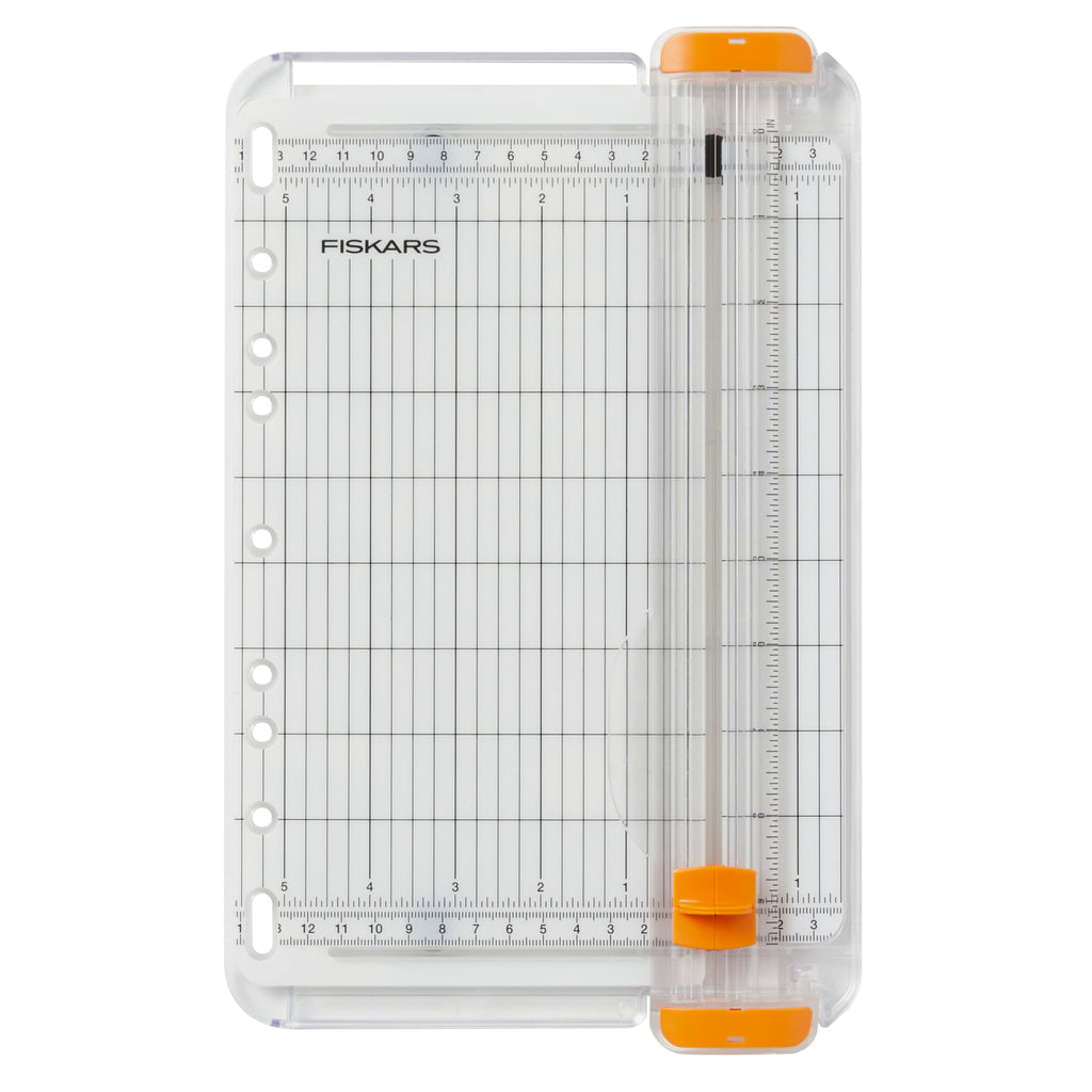 Fiskars SureCut Portable Paper Cutter, Precise Trimmer Tool, 9" Cut Length