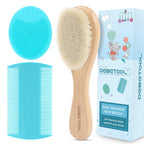 DEBETOOL 3-Piece Cradle Cap Brush Set with Comb & Baby Hair Brush