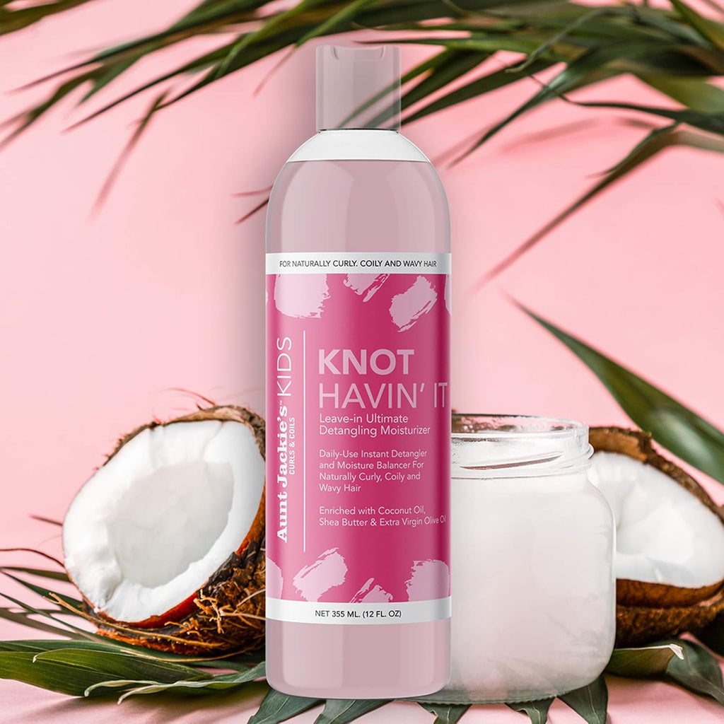 Buy now Aunt Jackie's Kids Knot Havin' It Leave-In Ultimate Detangling Hair Moisturizer for Naturally Curly, Coily and Wavy Hair, 12 oz at indiglob india