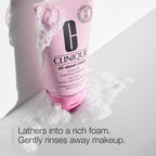 Buy now Clinique All About Clean Rinse-Off Foaming Face Wash | Face Cleanser With Hyaluronic Acid + Glycerin For Oily Skin Types | Dissolves Makeup + Sunscreen at indiglob india