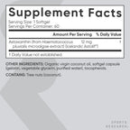 Sports Research® Icelandic Astaxanthin 12mg w/Coconut Oil, 60 Softgels | Triple Strength Antioxidant Supplement for Skin & Eye Health Support* | Soy-Free, Non-GMO, Gluten-Free