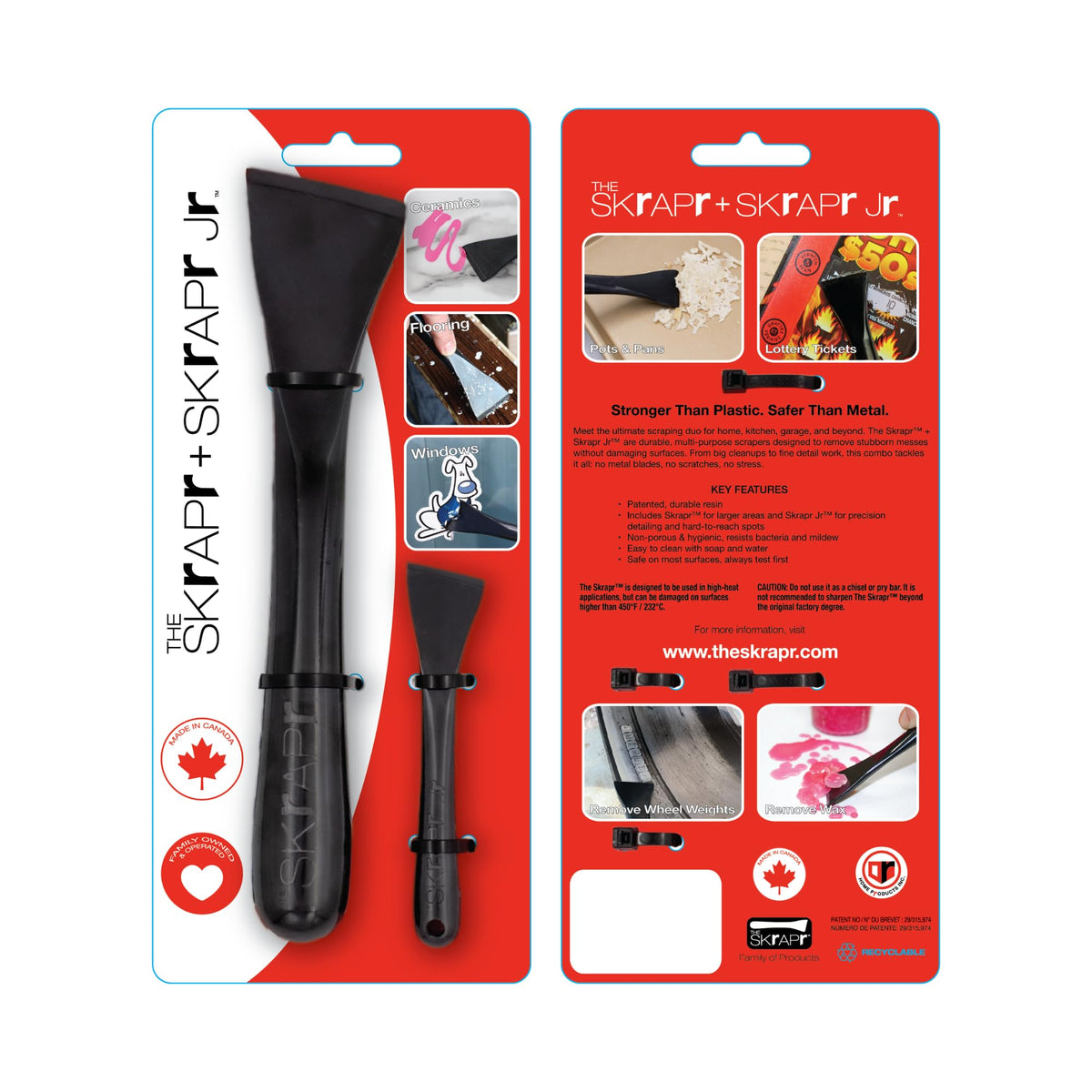 Plastic Scraper Tool, 2 Pack, Non-Scratch, 1.7 Inch Wide Blade