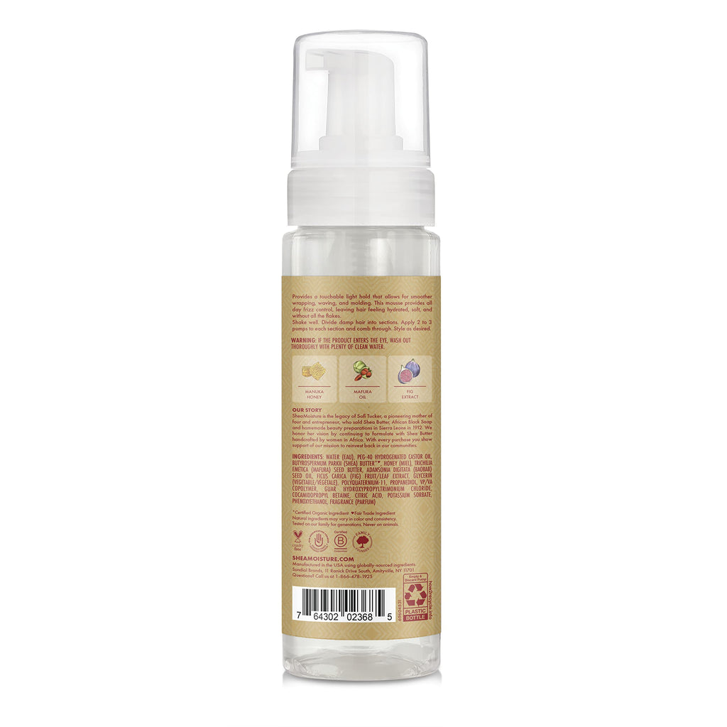 Shea Moisture Manuka Honey & Mafura Oil Wrap & Set Mousse 7.5oz