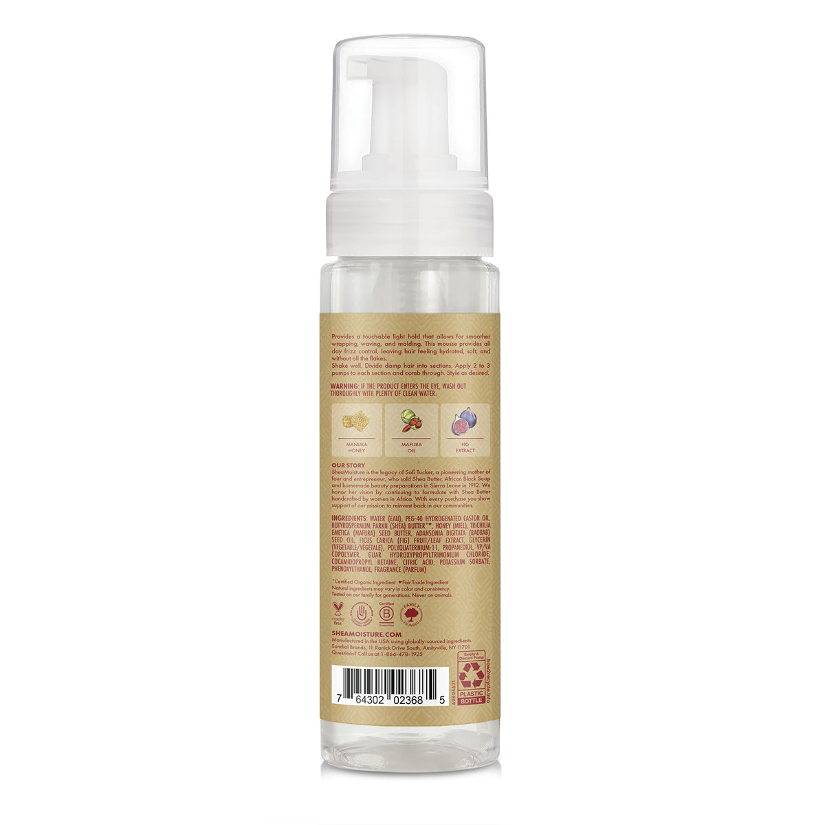 Shea Moisture Manuka Honey & Mafura Oil Wrap & Set Mousse 7.5oz