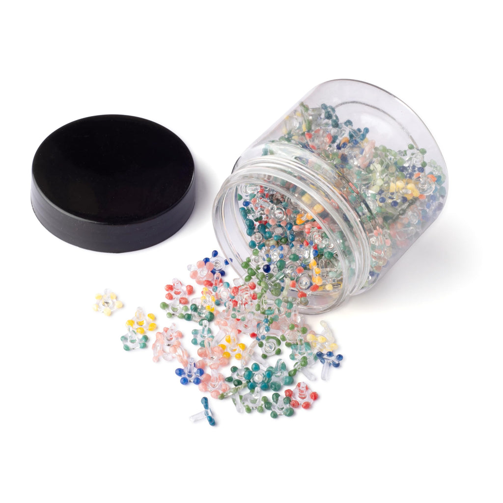 200 PCS Daisy Flower Glass Beads with Storage Jar| Thicker and Consistent Size Daisies | Premium Assorted and Vibrant Colour Daisies.