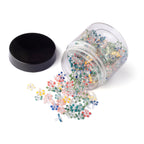 200 PCS Daisy Flower Glass Beads with Storage Jar| Thicker and Consistent Size Daisies | Premium Assorted and Vibrant Colour Daisies.