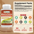 Buy now Best Naturals Bilberry Extract 1000mg Capsule (Non-GMO) Supports Healthy Vision, 90 Count at indiglob india