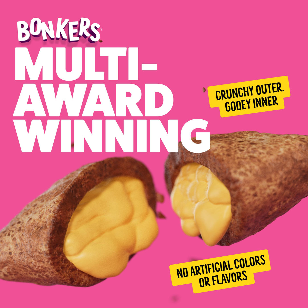 Bonkers Bites Paw Lickin Grain-Free Chicken Crunchy Cat Treats, 30 oz tub