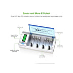 Buy now EBL 906 Smart Charger for AA AAA C D 9V Rechargeable Batteries with 4 Pieces 5000mAh C Rechargeable Batteries at indiglob india
