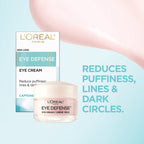 Buy now L'Oreal Paris Dermo-Expertise Eye Defense Eye Cream with Caffeine and Hyaluronic Acid 0.5 oz at indiglob india