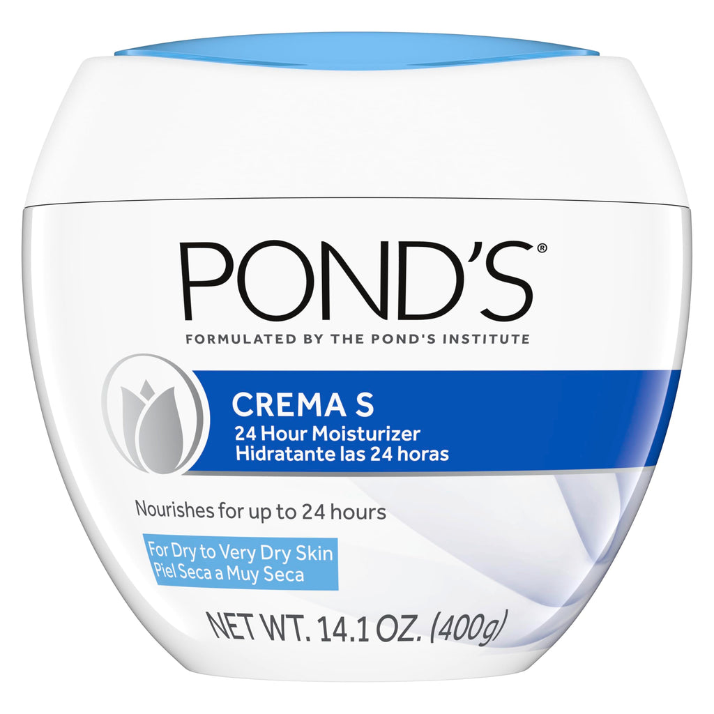 Pond's Nourishing Moisturizing Cream, Crema S, Fragrance Free, Ivory, 14.1 Oz