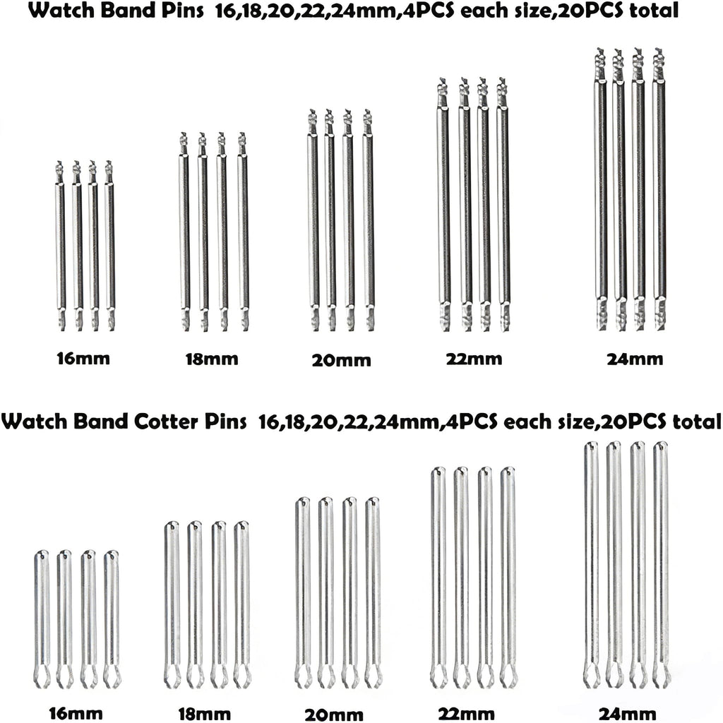 Buy now Watch Band Strap Link Pins Remover Repair Tool,24 in 1 Kit with 6 Extra Tips Replacement,20PCS Cotter Pin,Spring Bar Tool Set,1PCS Head Hammer at indiglob india