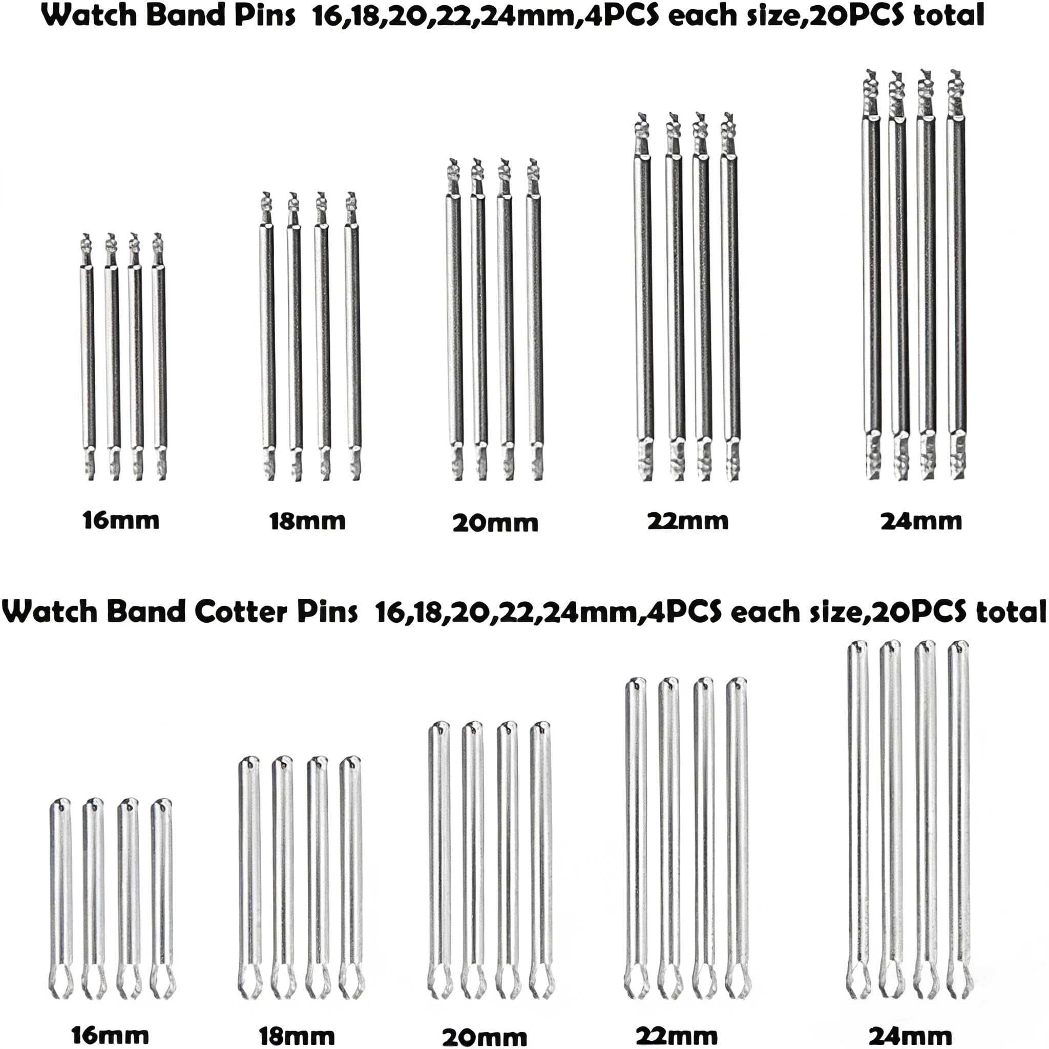 Buy now Watch Band Strap Link Pins Remover Repair Tool,24 in 1 Kit with 6 Extra Tips Replacement,20PCS Cotter Pin,Spring Bar Tool Set,1PCS Head Hammer at indiglob india