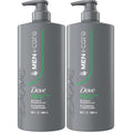 DOVE MEN + CARE Shampoo 1 count Fresh + Clean for Hair Refreshing & Strengthening, with Menthol, 28 fl oz (Pack of 2)