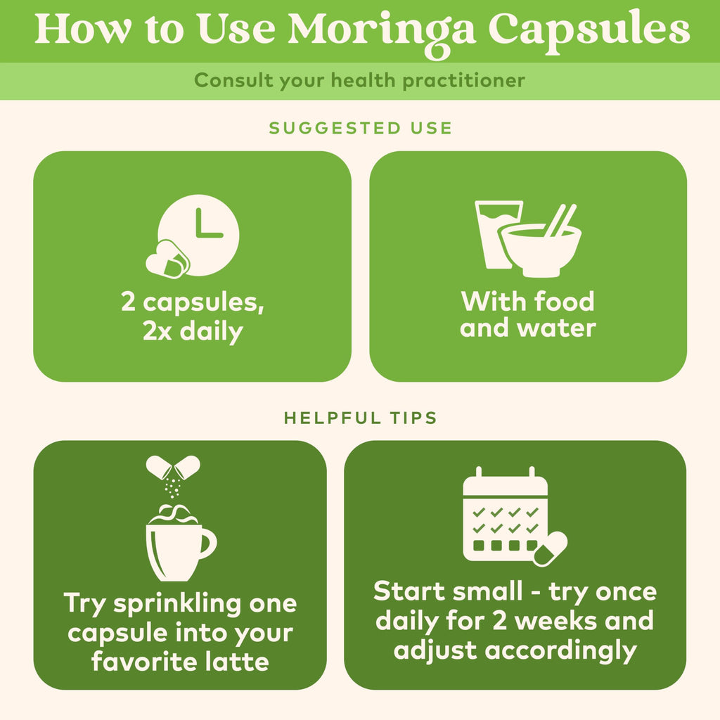 ORGANIC INDIA Moringa Herbal Supplement - Green Superfood, Nutrient Dense, Pure Plant Protein, Vitamin A, E, K, Iron, Calcium, Fiber, Vegan, Gluten-Free, USDA Certified Organic - 90 Capsules