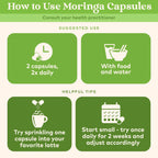 ORGANIC INDIA Moringa Herbal Supplement - Green Superfood, Nutrient Dense, Pure Plant Protein, Vitamin A, E, K, Iron, Calcium, Fiber, Vegan, Gluten-Free, USDA Certified Organic - 90 Capsules