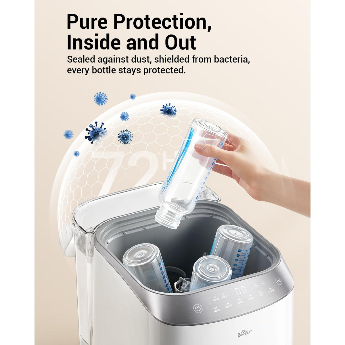 Bear Baby Bottle Washer Sterilizer Dryer All-in-One, 90 Detergent Tablets