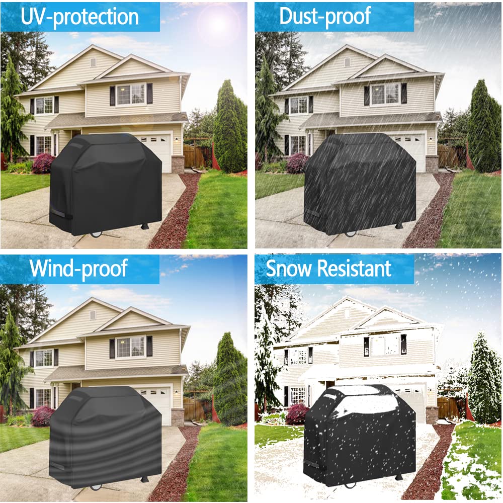 Grill Cover, Waterproof BBQ Grill Cover, 58 inch Barbecue Gas Grill Covers