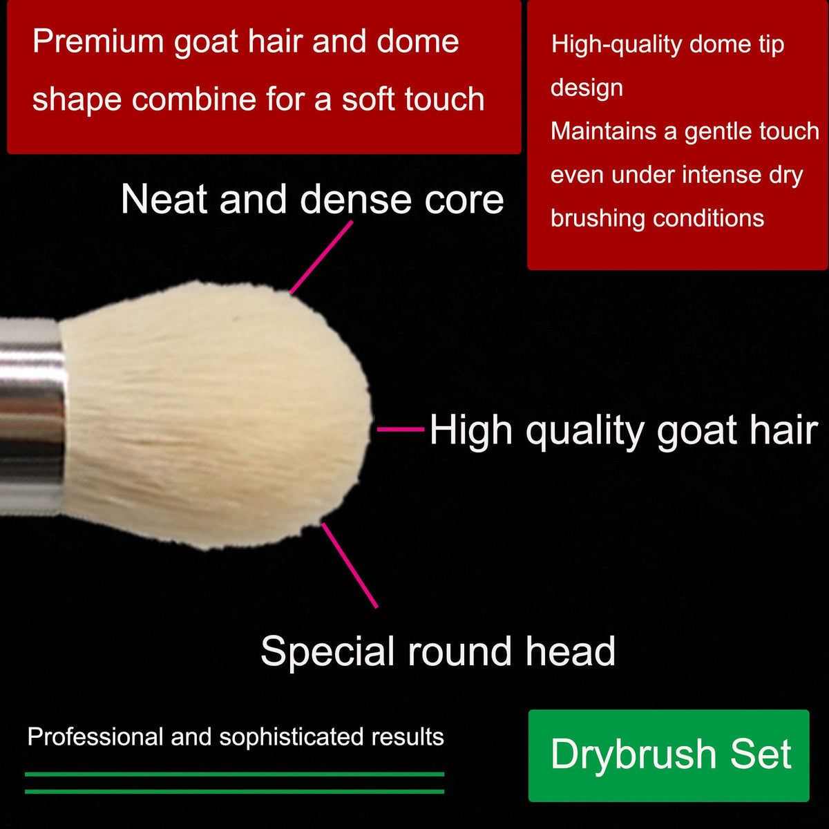 Sdanart Drybrush Set Hobby Drybrush Paint Brush,Detail Paint Brush Set,3 pcs Professional Art and Advanced Acrylic Paint Brushes for Tabletop&Wargames Miniature Watercolor Oil Painting,Model