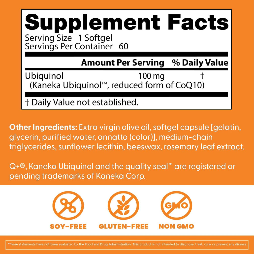 Buy now Doctors Best Ubiquinol, Reduced-Form Coenzyme Q10, Non-GMO, Gluten Free, Soy Free 60 Softgels at indiglob india
