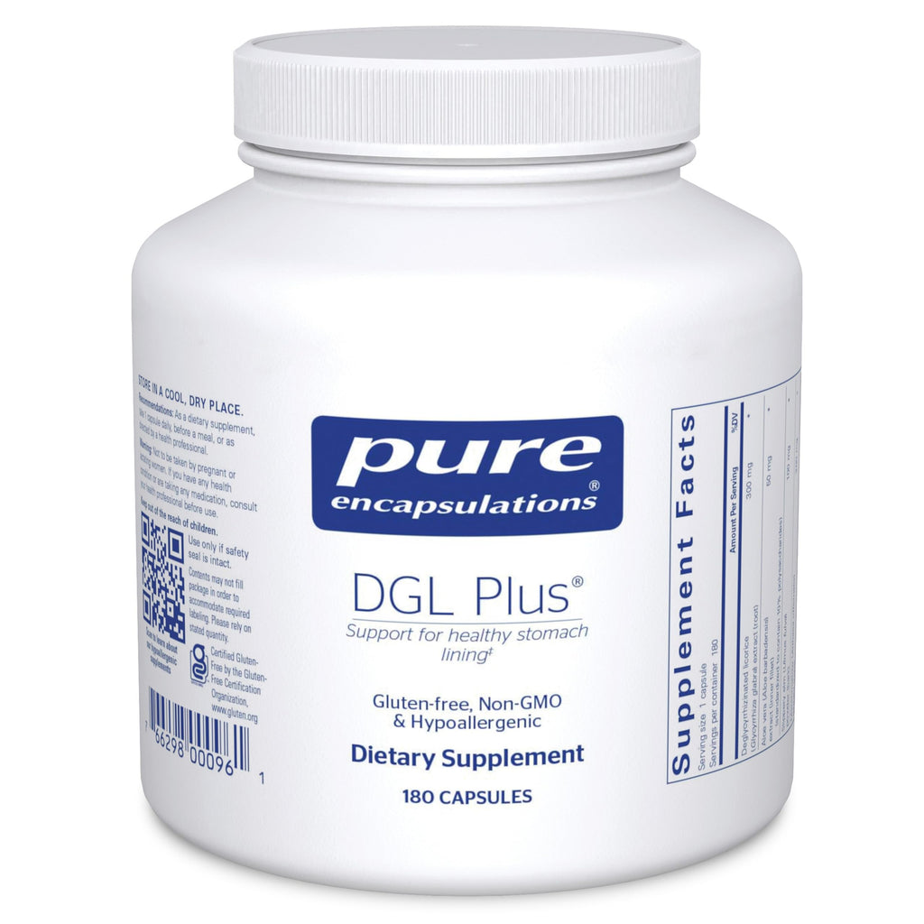 Pure Encapsulations DGL Plus, 180 Capsules | Deglycyrrhizinated Licorice Supplement to Support Gastrointestinal Health*, Herbal Blend