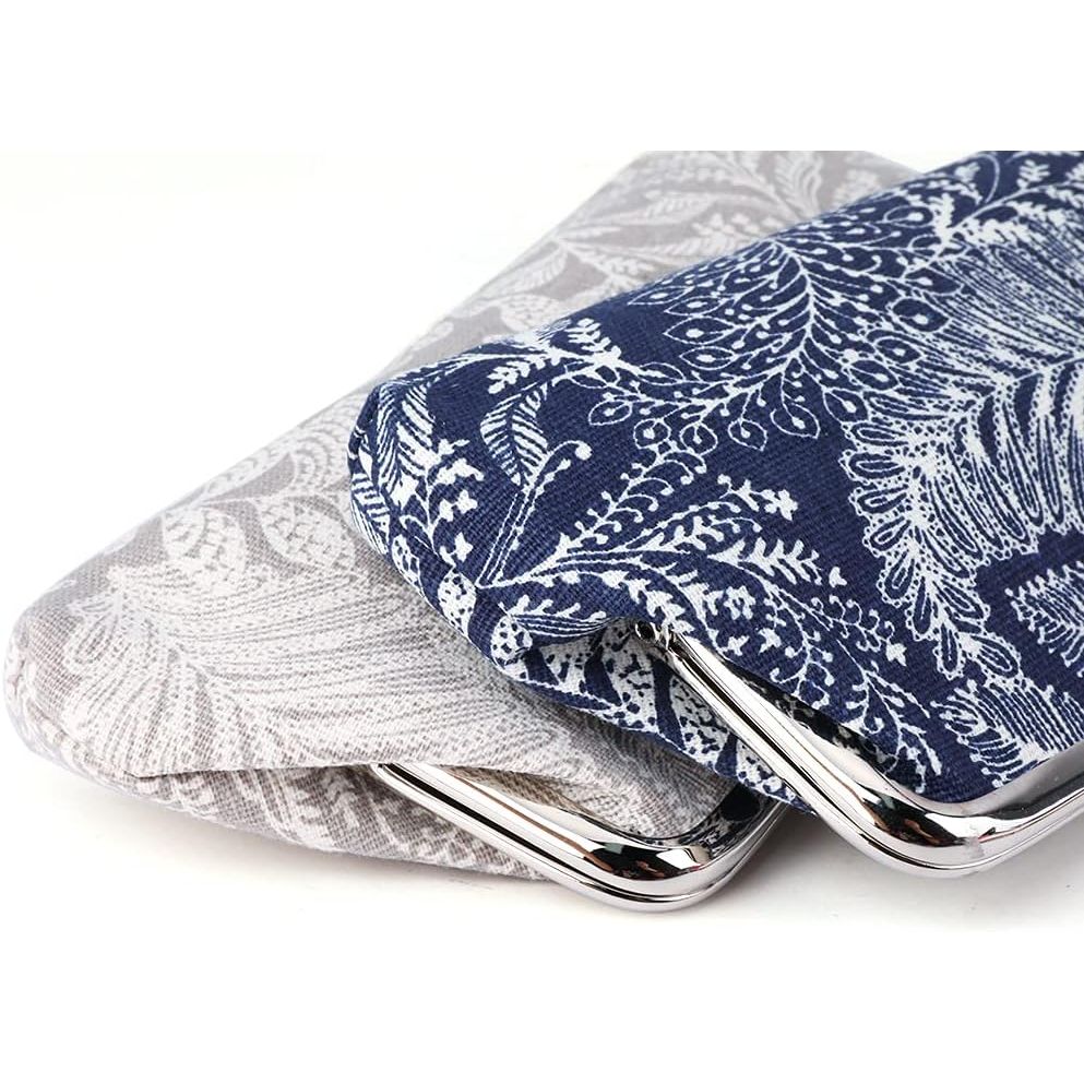 Buy now Oyachic 2 Packs Coin Purse Vintage Leaf Pouch Long Coin Pouch Women Wallet Kiss lock Cosmetic Bag Make up Bag Clasp Clutch at indiglob india