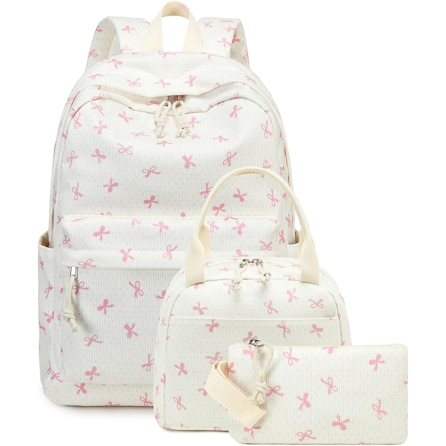 Buy now BTOOP Girls Backpack Kids Boys Elementary Bookbag Girly School Bag with Insulated Lunch Tote and Pencil Pouch B-pink-bowknot at indiglob india