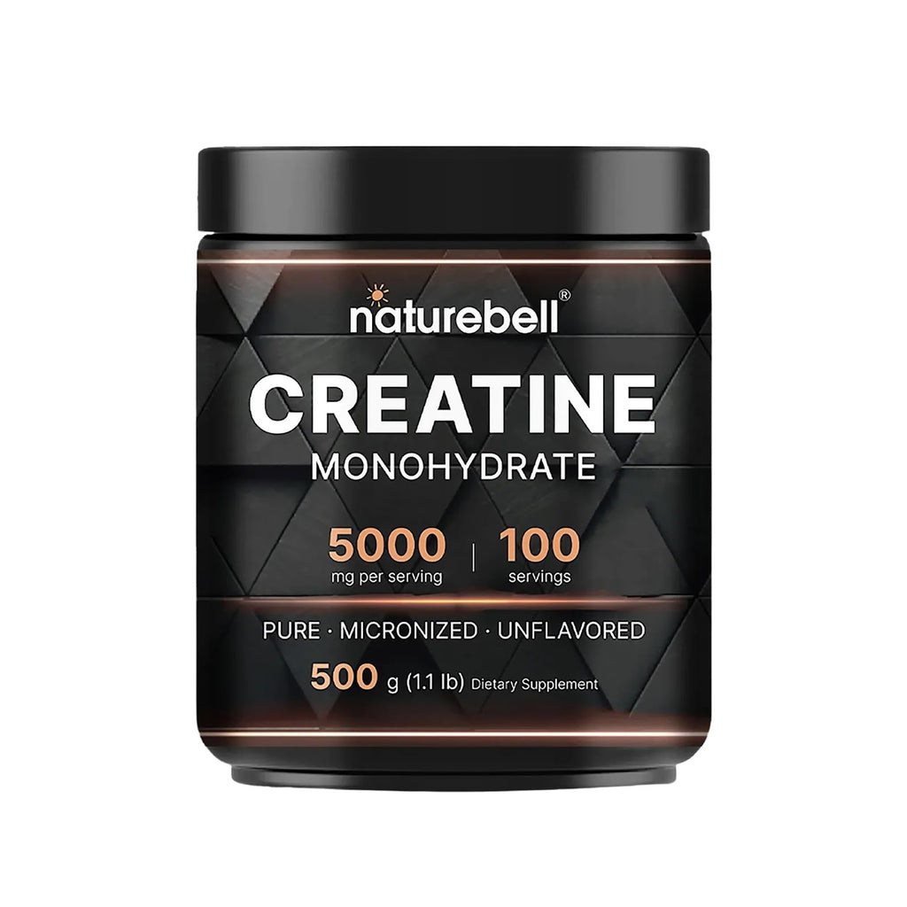 NatureBell Micronized Creatine Monohydrate Powder, 200 Servings | 5g Per Serving. Creatine Bulk Supply (1 kg / 2.2 lb). Unflavored & Easy-to-Mix. Keto, Vegan, Filler Free.