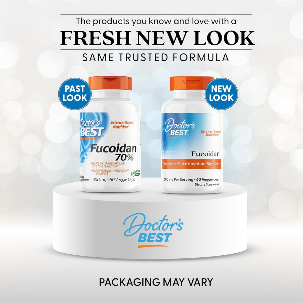 Buy now Doctor's Best Fucoidan 70%, Non-GMO, Vegan, Gluten Free, 60 Count at indiglob india