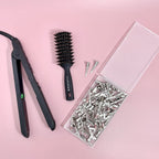 HiJeaton Metal Silver Loc Clips for Hair Retwist Dread Pin Curl Pro Styling | 90 Pcs Duck Bill Alligator Clips Nonslip Rustproof Strong Grip for Thick Hair, Sectioning Rollers Salon Bows Small Single DIY