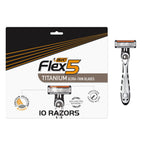 BIC Flex 5 Sensitive Mens Disposable Razors, 5-Blade, 2-Pack, Comfortable