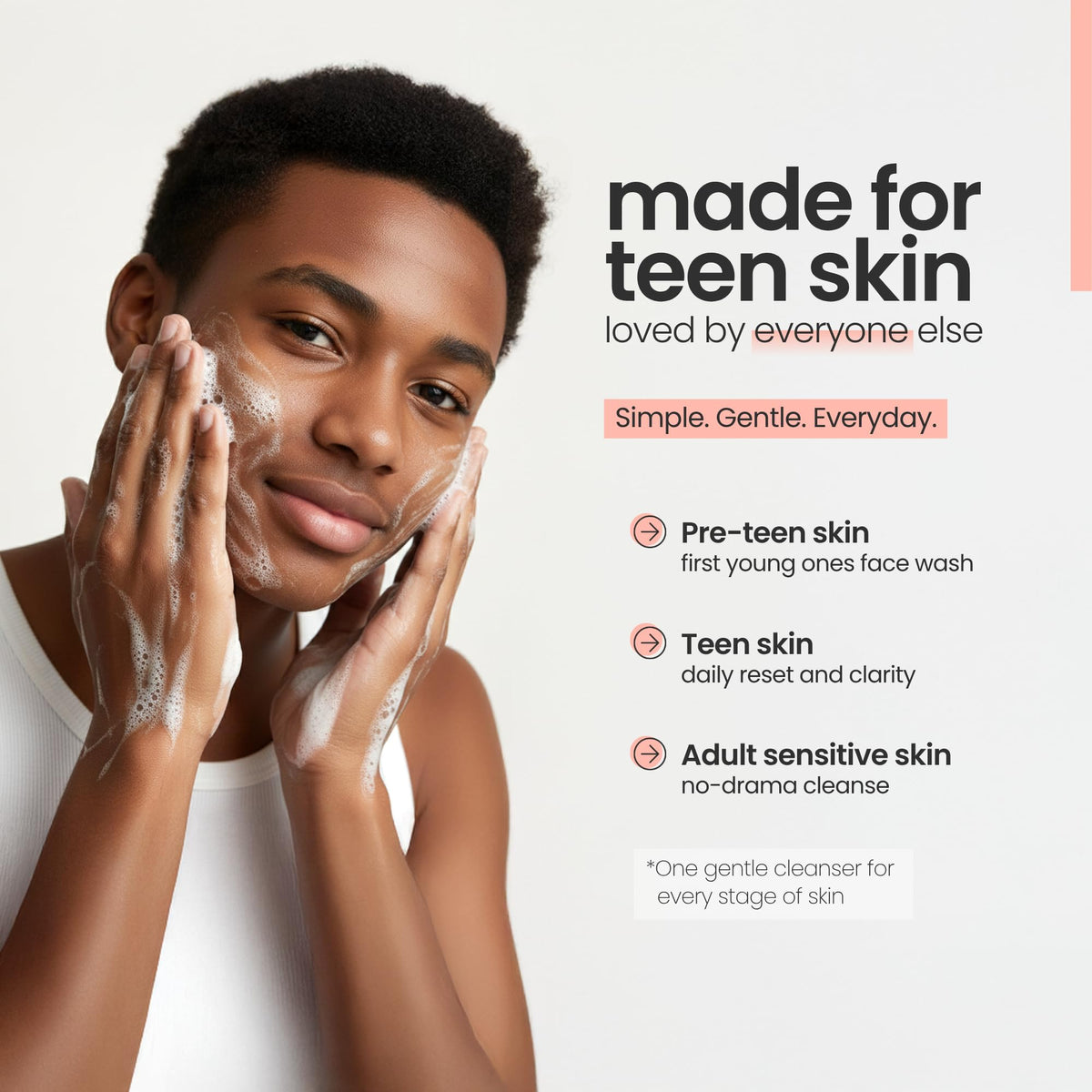 Natural Outcome Teen Skin Ultra Gentle Kids Face Wash, 5 oz
