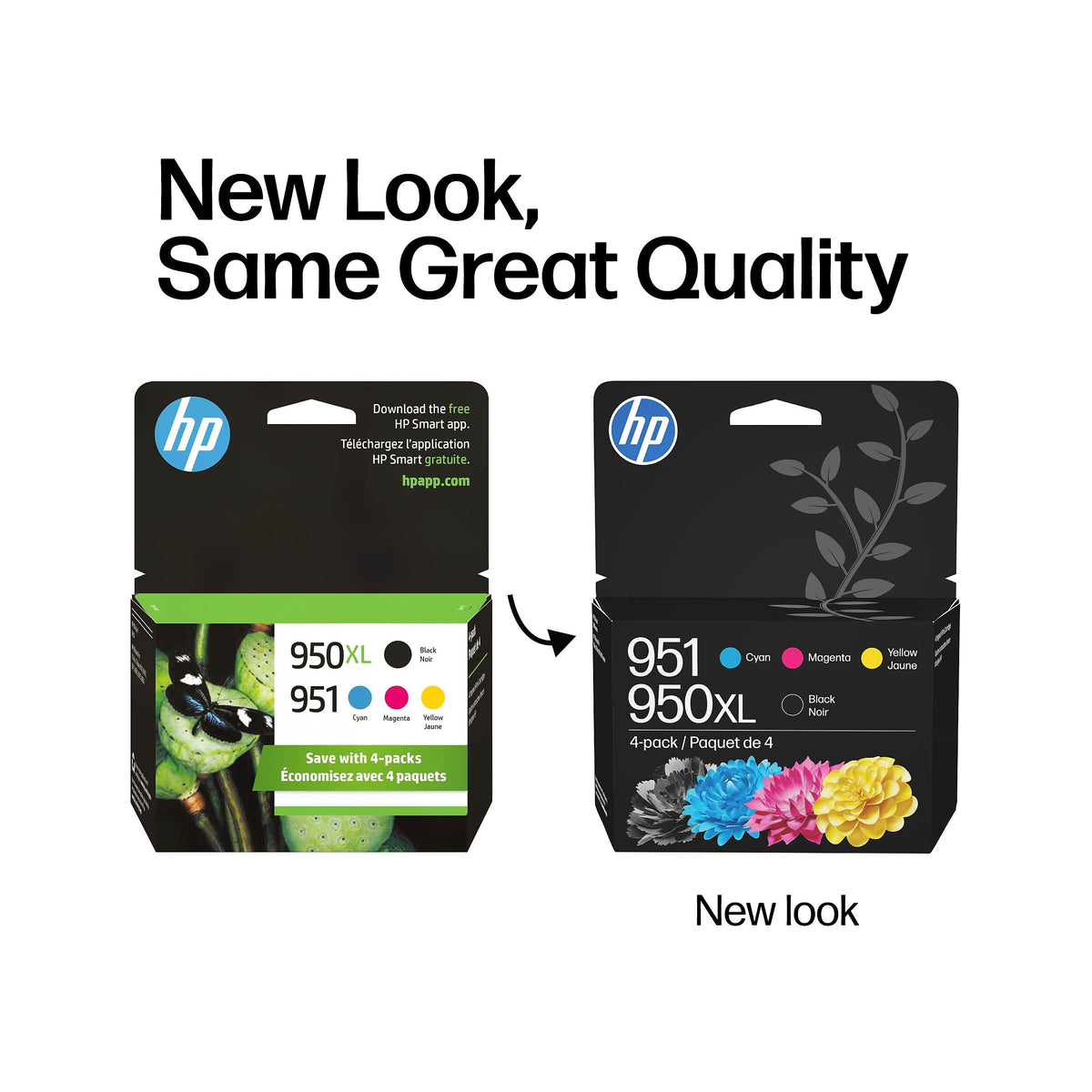 HP 950XL Black + 951 Cyan, Magenta, Yellow Ink (Black XL + CMY) | Works OfficeJet 8600 OfficeJet Pro 251dw, 276dw, 8100, 8610, 8615, 8620, 8625, 8630 | C2P01FN