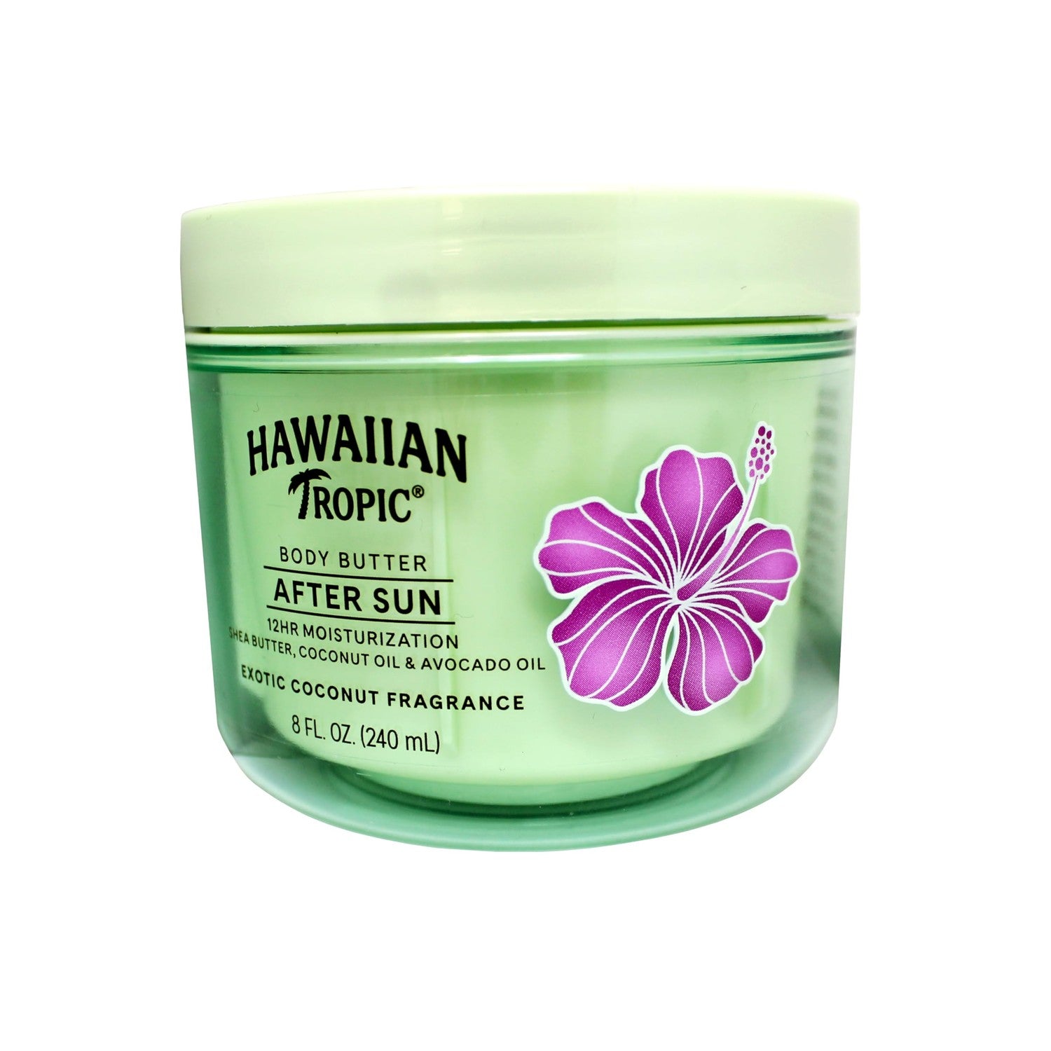 Hawaiian Tropic After Sun Body Butter with Coconut Oil, 8 Oz | Moisturizing after sun lotion, 12 hours of hydration, Coconut scent, Made with shea butter, Soothes skin